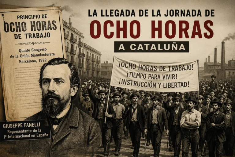 La reivindicación de la jornada de ocho horas: su llegada a Cataluña 